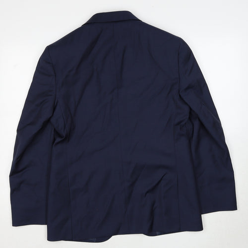 Marks and Spencer Mens Blue Wool Jacket Suit Jacket Size 38 Regular
