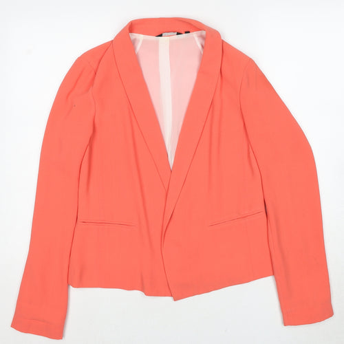 New Look Womens Orange Jacket Blazer Size 10