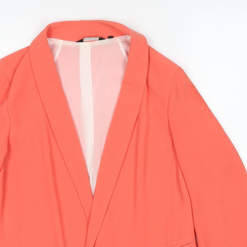 New Look Womens Orange Jacket Blazer Size 10