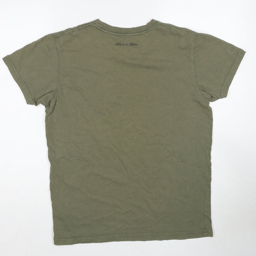 Blood & Glitter Mens Green Cotton T-Shirt Size M Round Neck