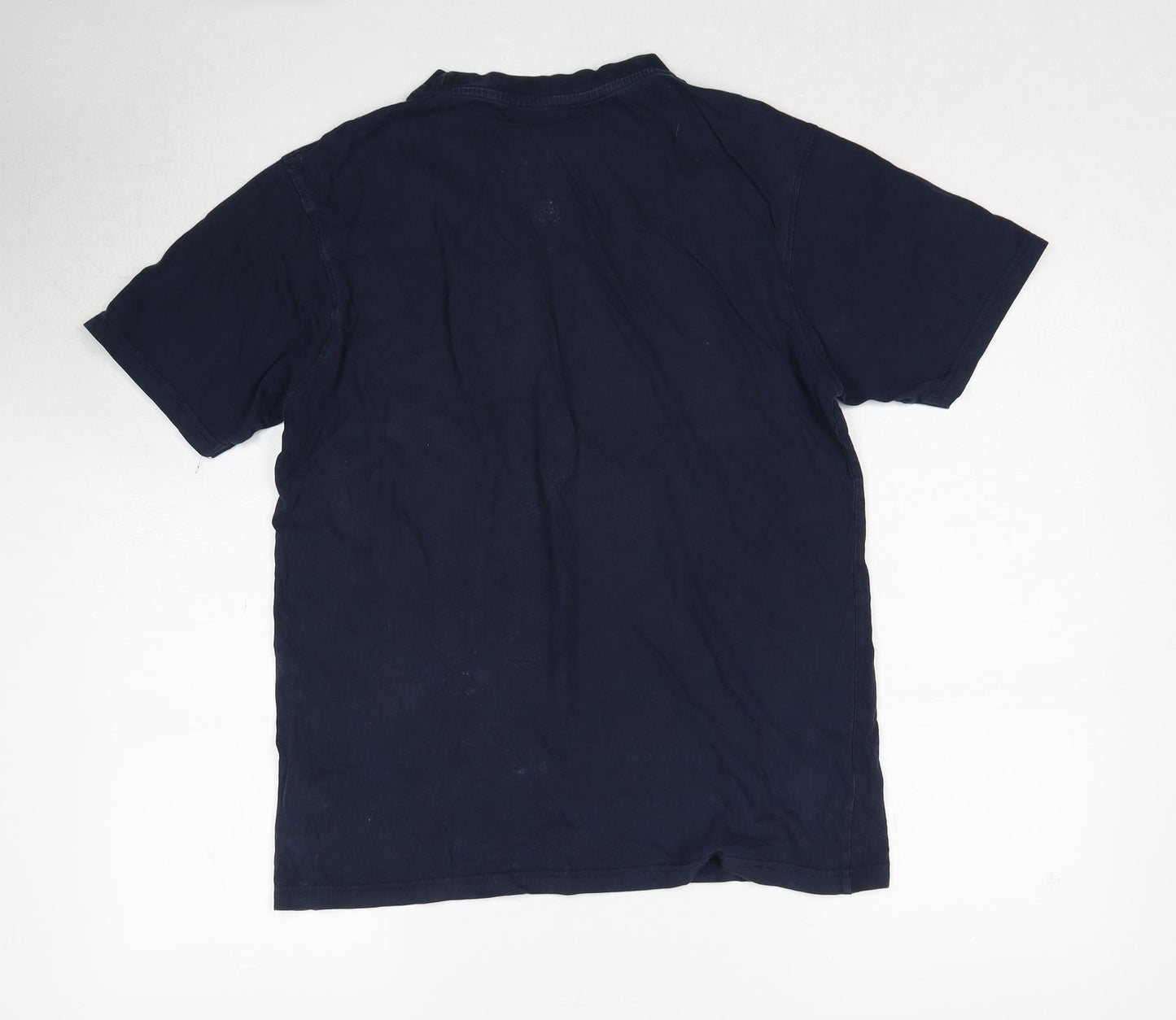 Mountain Warehouse Mens Blue Cotton T-Shirt Size M Round Neck