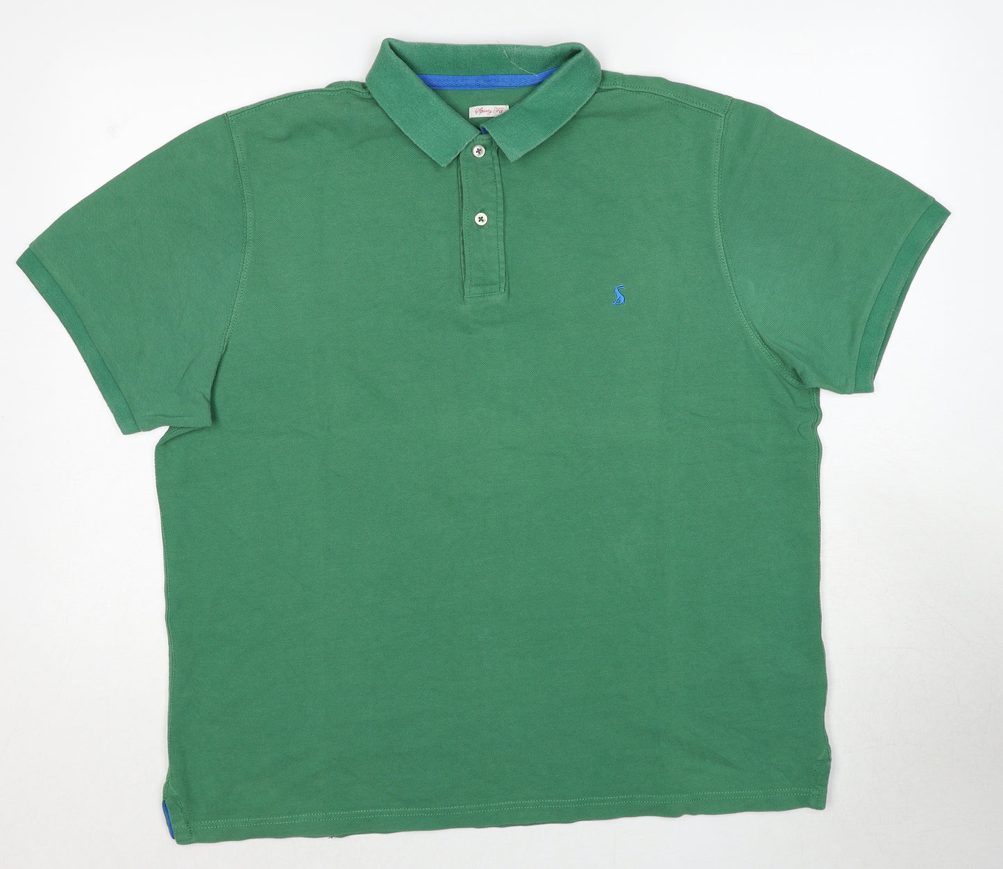 Joules Mens Green Cotton Polo Size XL Collared Pullover