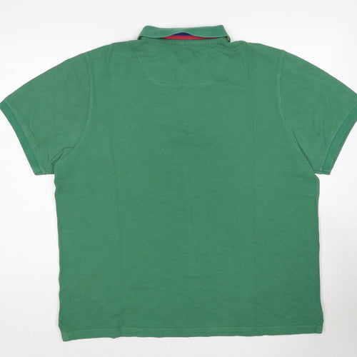 Joules Mens Green Cotton Polo Size XL Collared Pullover