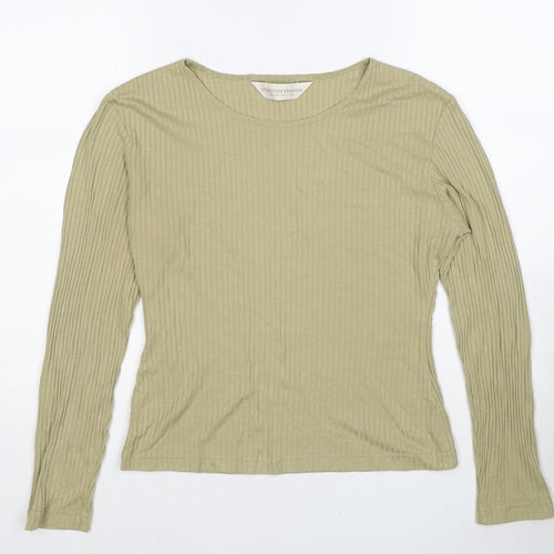 Dorothy Perkins Womens Green Round Neck Viscose Pullover Jumper Size 14