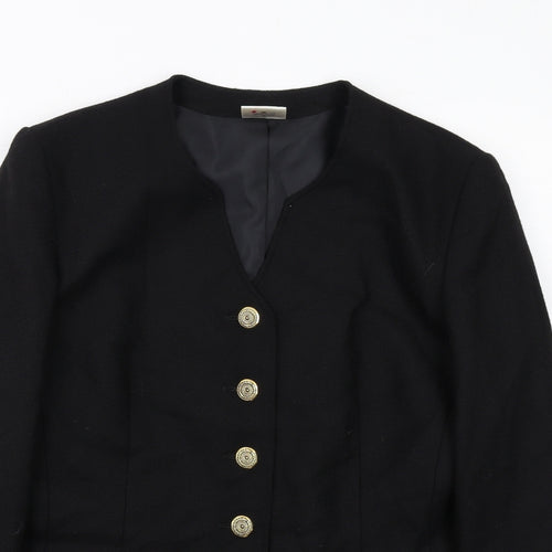 Eastex Womens Black Jacket Blazer Size 14 Button