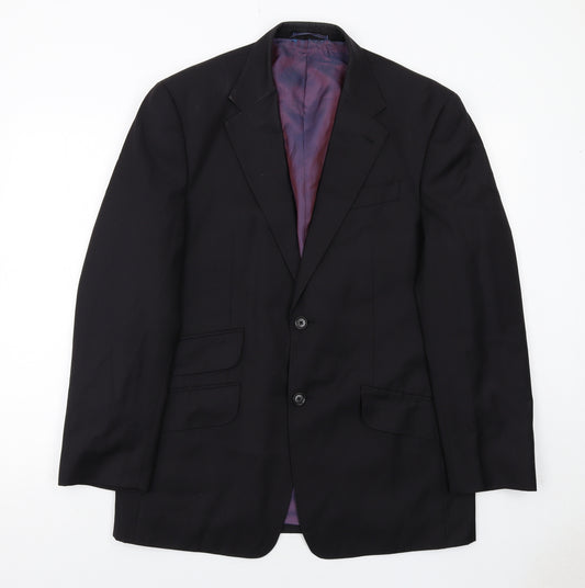 NEXT Mens Black Wool Jacket Suit Jacket Size 40 Regular