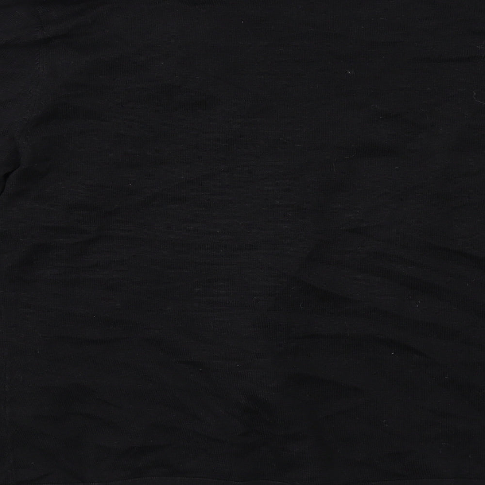 Fenn Wright Manson Womens Black Round Neck Silk Cardigan Jumper Size L