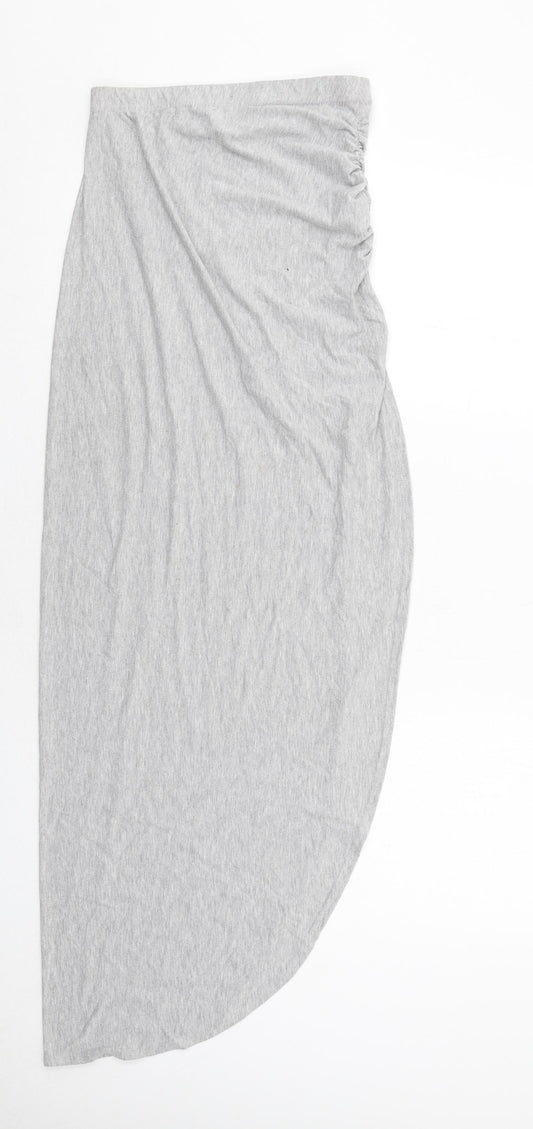 I SAW IT FIRST Womens Grey Viscose Maxi Skirt Size 8