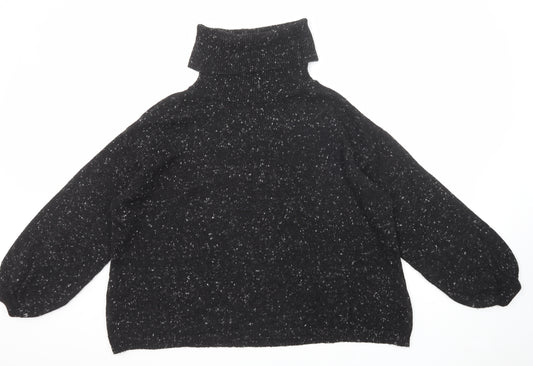NEXT Womens Black Roll Neck Acrylic Pullover Jumper Size L