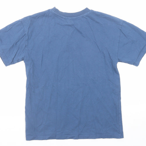 NEXT Boys Blue Cotton Basic T-Shirt Size 11 Years Round Neck Pullover
