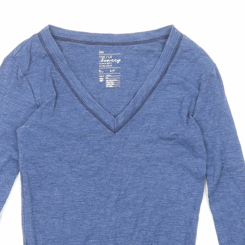 Gap Womens Blue Cotton Basic T-Shirt Size S V-Neck