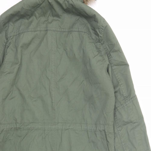 Gap Womens Green Parka Coat Size S Zip