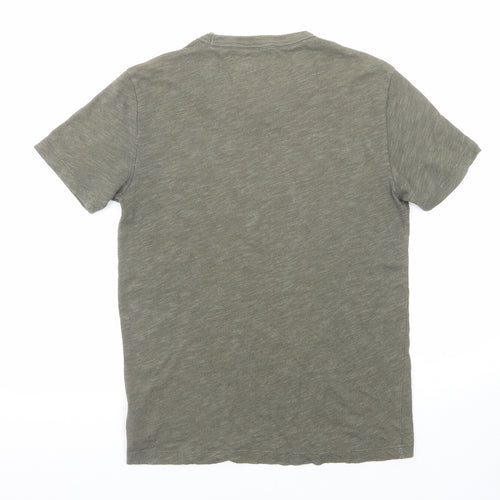 Gap Mens Green Cotton T-Shirt Size XS V-Neck