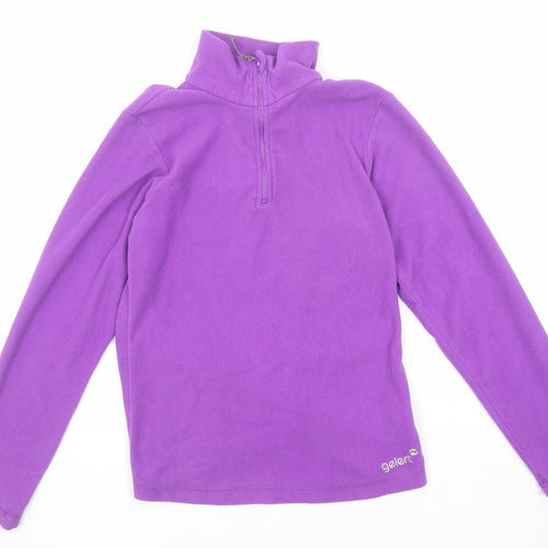 Gelert Girls Purple Polyester Pullover Sweatshirt Size 13 Years Zip - Quarter-Zip