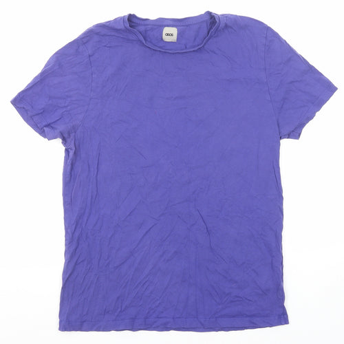 ASOS Womens Blue Cotton Basic T-Shirt Size L Round Neck