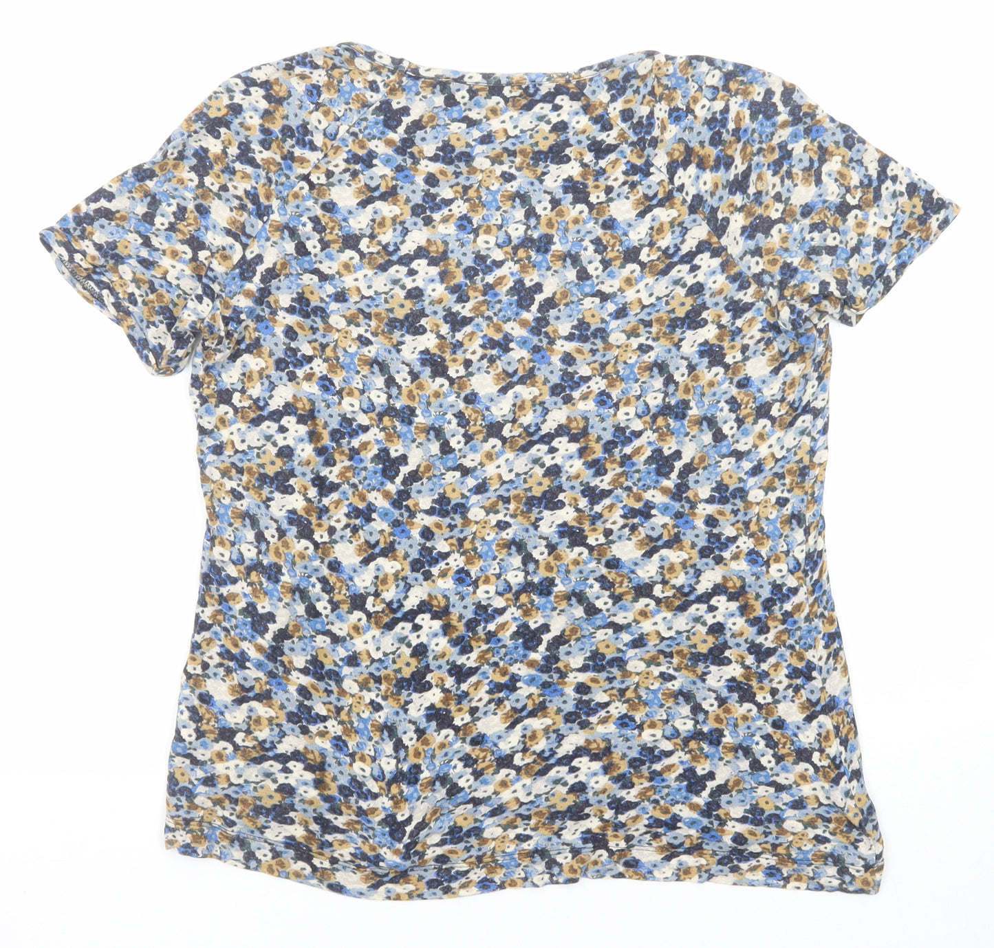 Gerard Darel Womens Multicoloured Geometric Viscose Basic T-Shirt Size 6 Boat Neck
