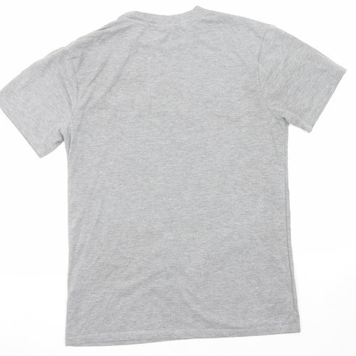 Myprotein Mens Grey Polyester T-Shirt Size M Round Neck