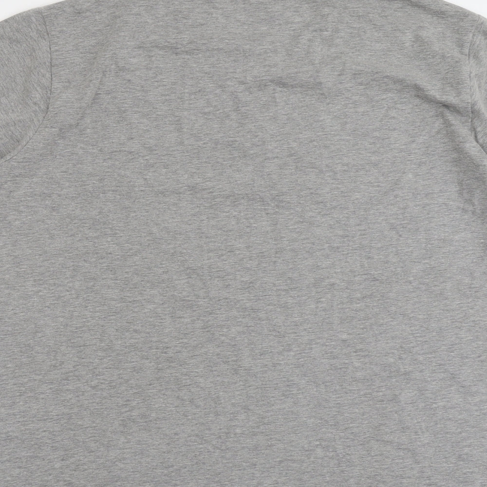 Lyle & Scott Mens Grey Cotton T-Shirt Size XL Round Neck