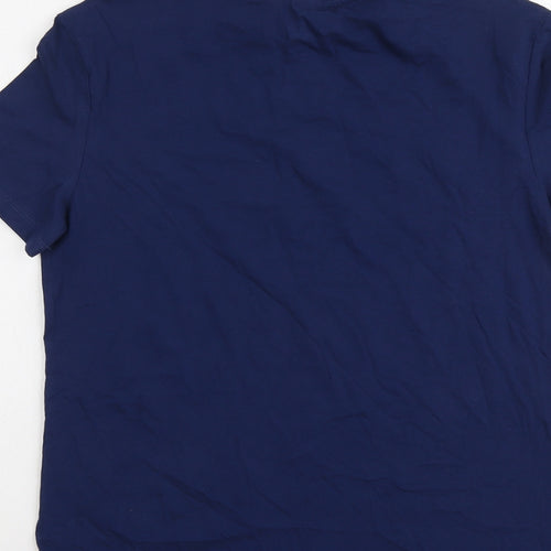 Marks and Spencer Boys Blue Cotton Basic T-Shirt Size 13-14 Years Roll Neck Pullover - Today Is A Good Day
