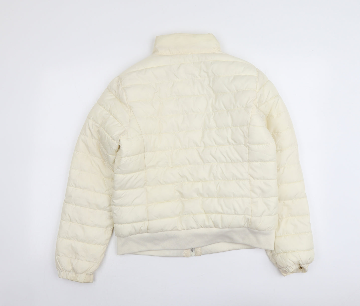 CI SONO Womens Ivory Quilted Jacket Size S Zip