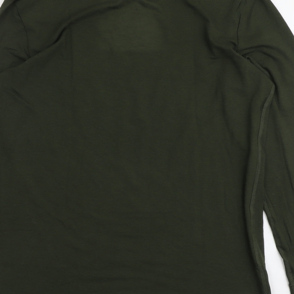 Marks and Spencer Mens Green Acrylic T-Shirt Size M Round Neck