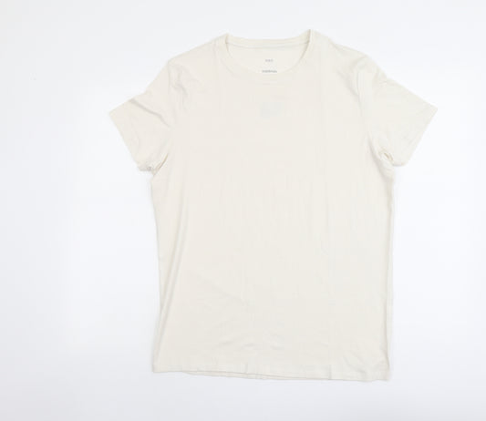 Marks and Spencer Mens Ivory Acrylic T-Shirt Size L Round Neck