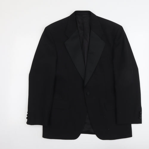 Daniel Drescott Mens Black Polyester Tuxedo Suit Jacket Size 42 Regular