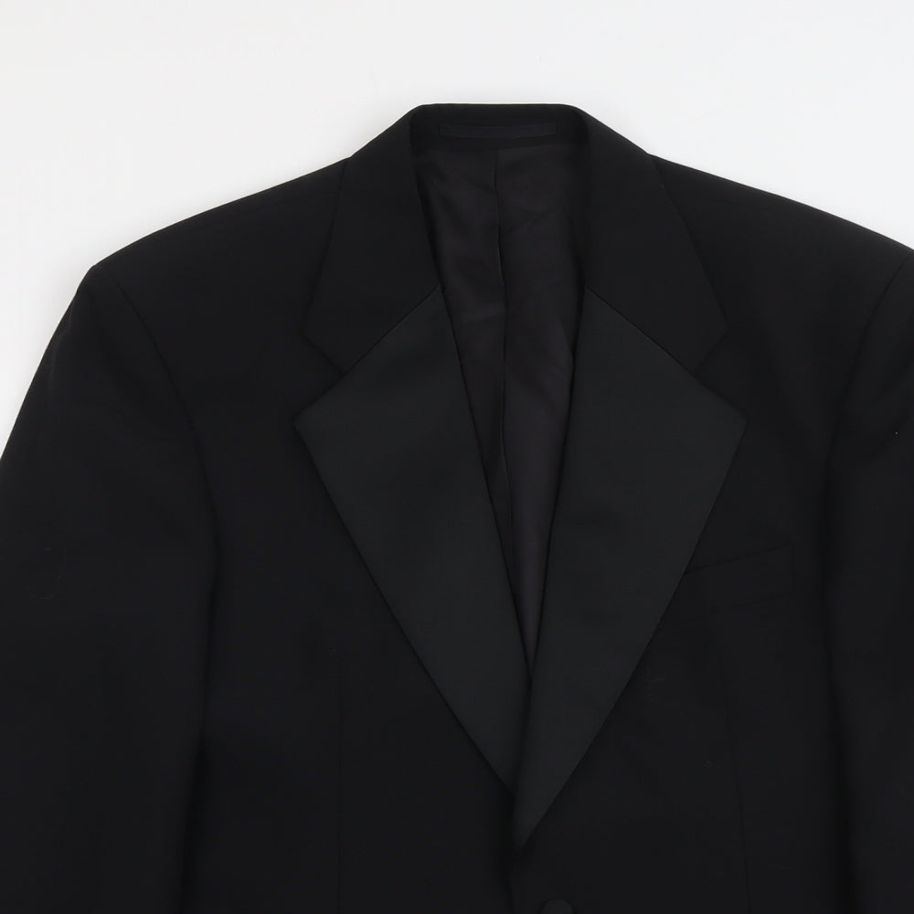 Daniel Drescott Mens Black Polyester Tuxedo Suit Jacket Size 42 Regular