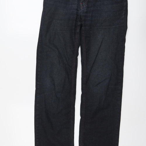 Gentelman Farmer Mens Blue Cotton Straight Jeans Size 30 in L31 in Regular Button