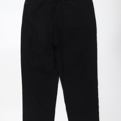 Dont Think Twice Womens Black Cotton Mom Jeans Size 10 L24 in Regular Button