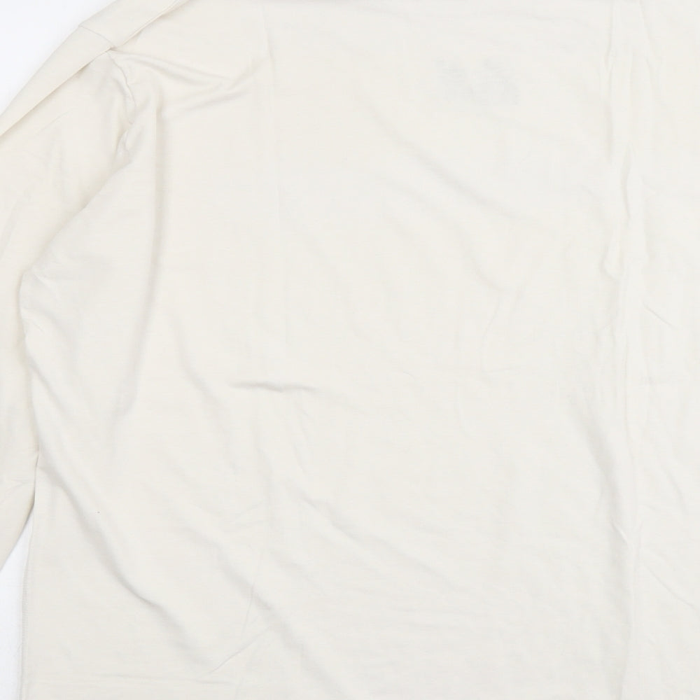 Marks and Spencer Mens Ivory Acrylic T-Shirt Size 2XL Round Neck