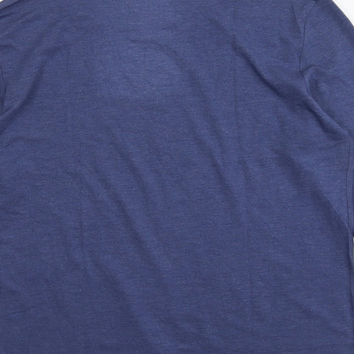 Marks and Spencer Mens Blue Acrylic T-Shirt Size M Round Neck