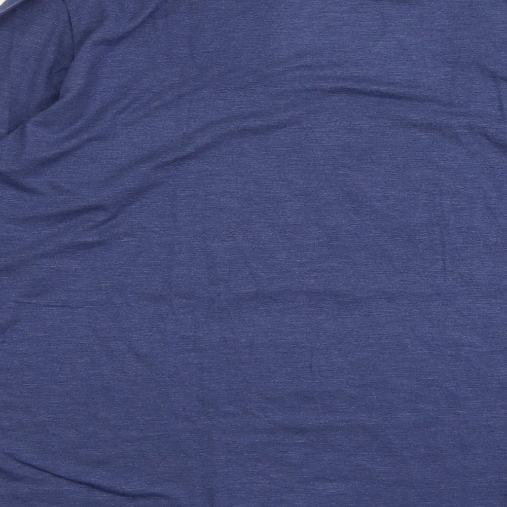 Marks and Spencer Mens Blue Acrylic T-Shirt Size XL Round Neck