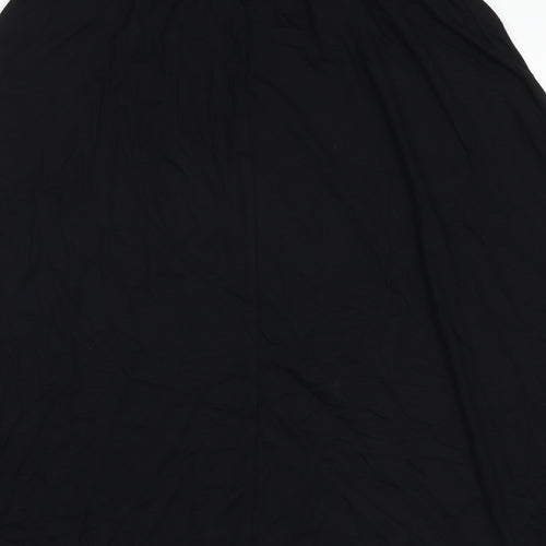 Marks and Spencer Womens Black Viscose Swing Skirt Size 10