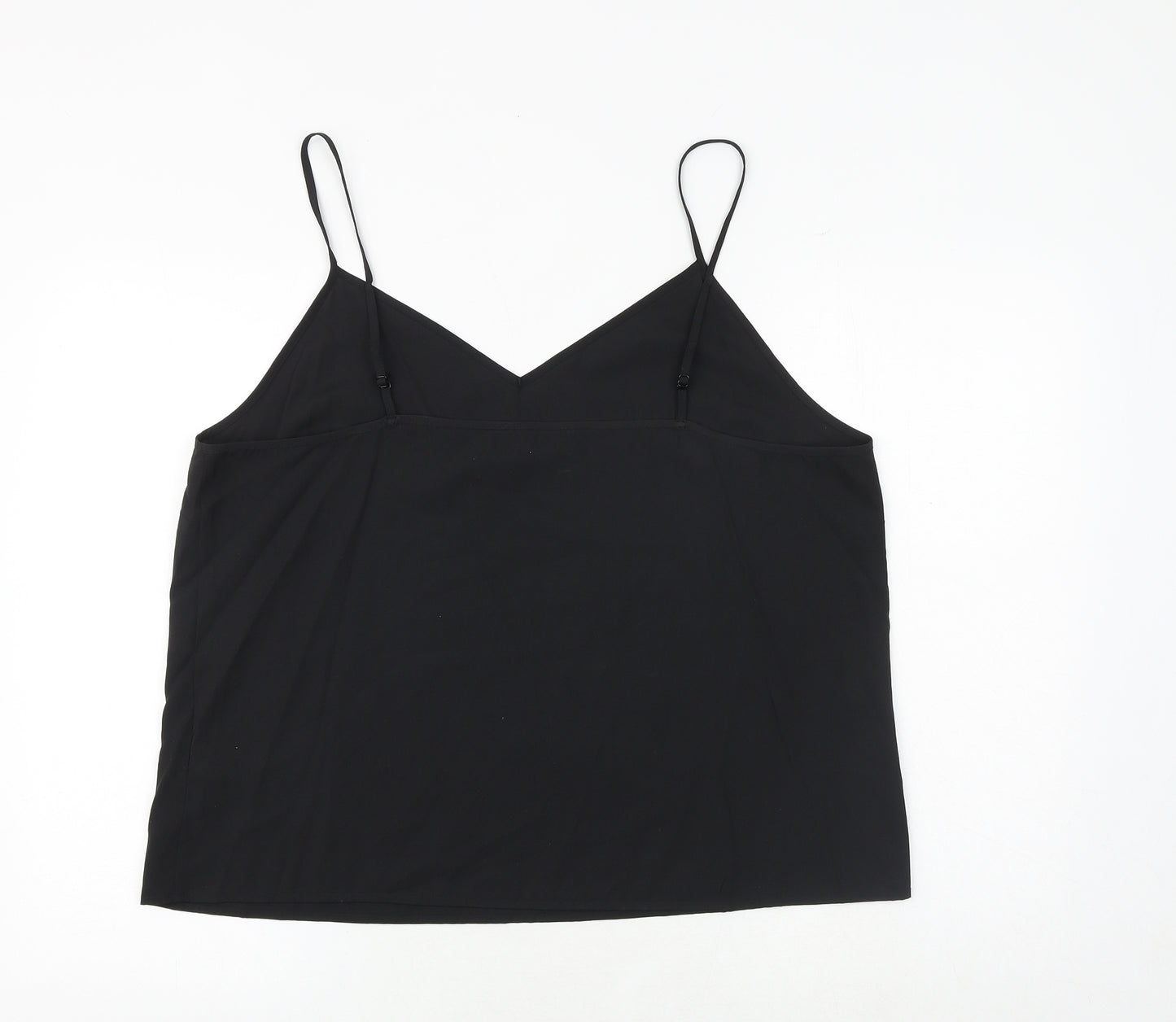 Marks and Spencer Womens Black Polyester Camisole Tank Size 18 V-Neck
