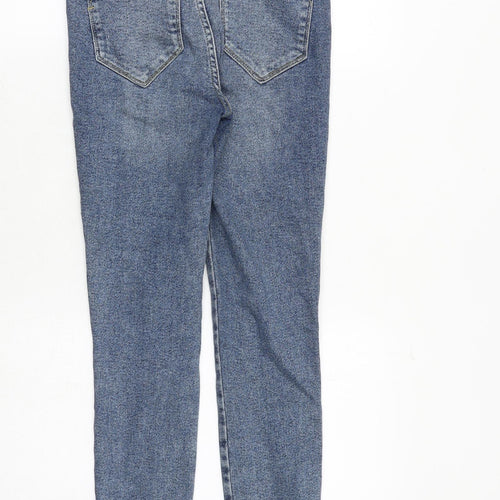 River Island Womens Blue Cotton Skinny Jeans Size 8 Regular Zip