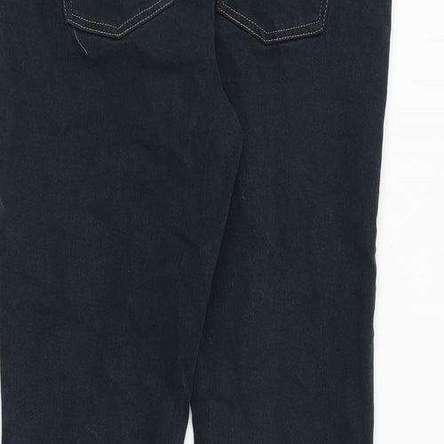 NEXT Womens Blue Cotton Flared Jeans Size 14 Regular Zip