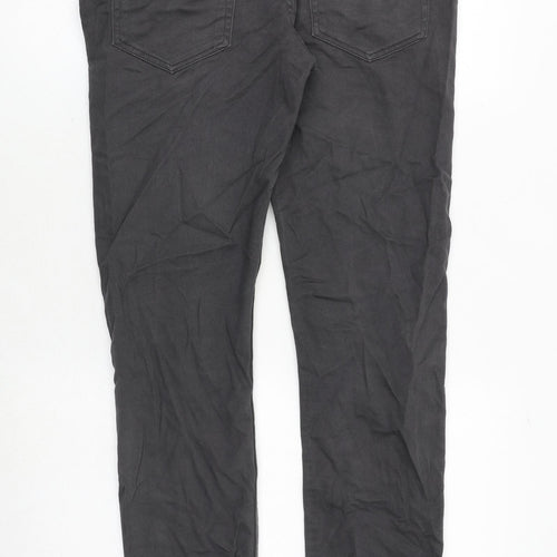 Farah Mens Grey Cotton Skinny Jeans Size 32 in Regular Zip