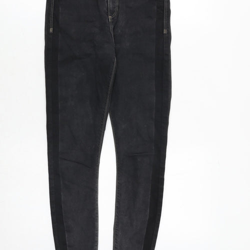 River Island Womens Black Polyester Skinny Jeans Size 8 Regular Zip