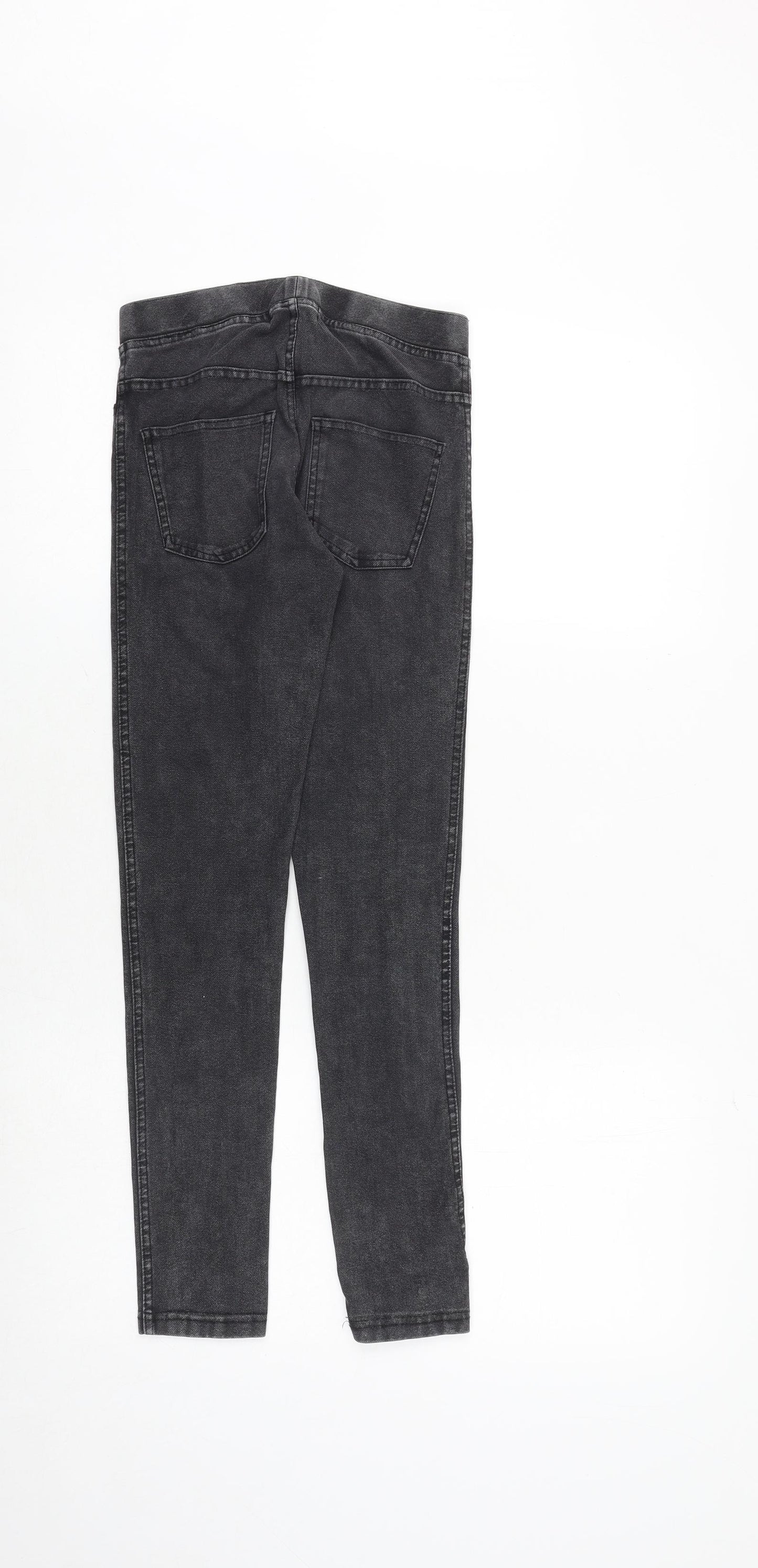 H&M Girls Grey Cotton Jegging Jeans Size 11-12 Years Regular