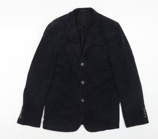 ASOS Womens Blue Cotton Jacket Suit Jacket Size 8