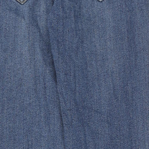 Dorothy Perkins Womens Blue Cotton Mom Jeans Size 8 Regular Zip