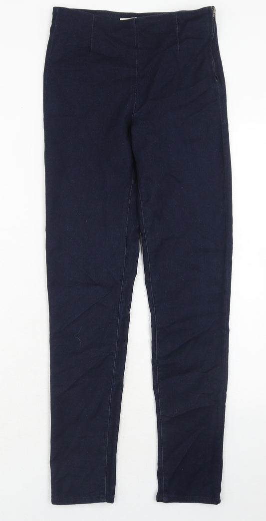 Oasis Womens Blue Cotton Skinny Jeans Size 8 Regular Zip