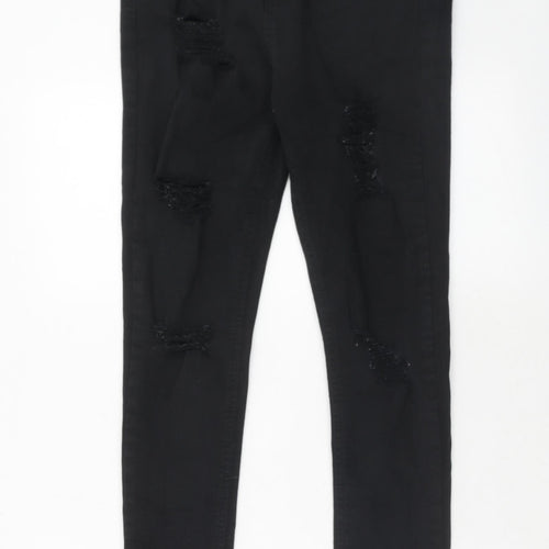Hera Mens Black Cotton Skinny Jeans Size 30 in Regular Zip