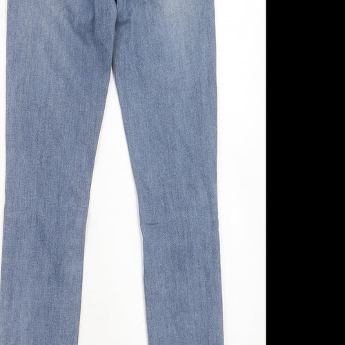 Marc Cain Womens Blue Cotton Skinny Jeans Size 26 in Regular Zip