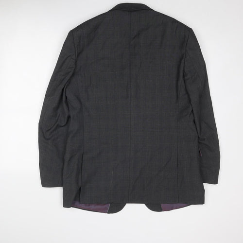 Colliezione Mens Grey Polyester Jacket Suit Jacket Size 40 Regular