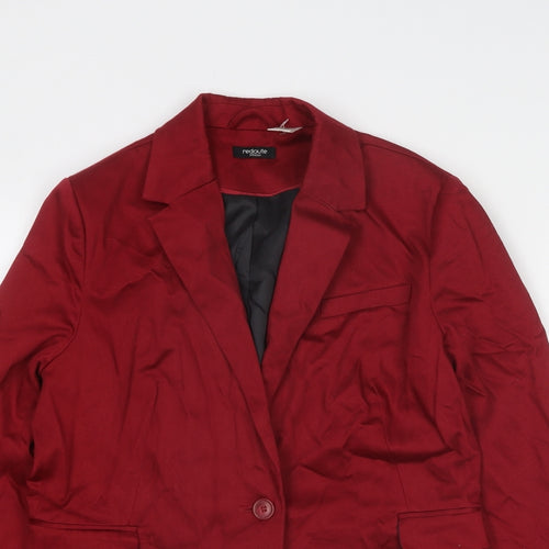La Redoute Womens Red Cotton Jacket Blazer Size 12