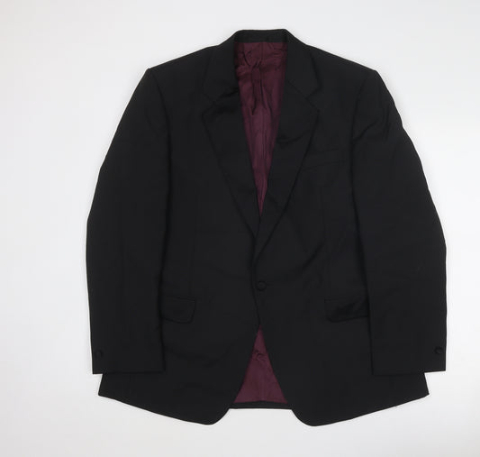 Skopes Mens Black Polyester Tuxedo Suit Jacket Size 42 Regular
