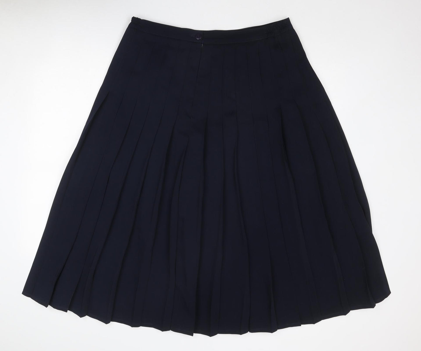 Windsmoor Womens Blue Polyester Pleated Skirt Size 20 Zip