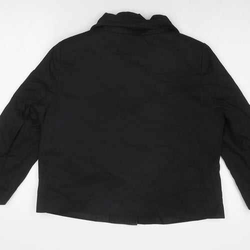 H&M Womens Black Jacket Size 18 Button